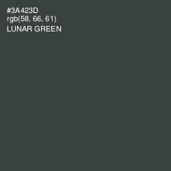 #3A423D - Lunar Green Color Image