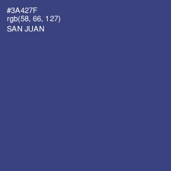 #3A427F - San Juan Color Image