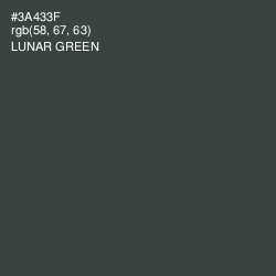 #3A433F - Lunar Green Color Image