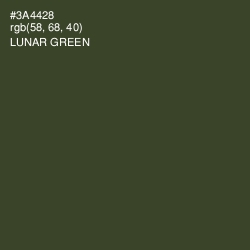 #3A4428 - Lunar Green Color Image