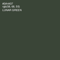#3A4437 - Lunar Green Color Image