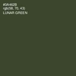 #3A462B - Lunar Green Color Image
