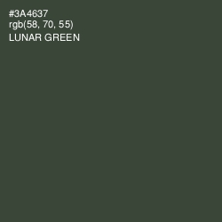 #3A4637 - Lunar Green Color Image