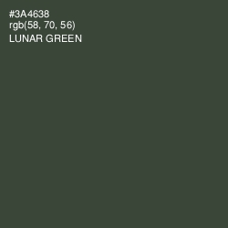 #3A4638 - Lunar Green Color Image