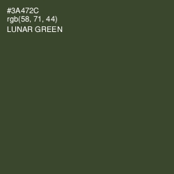 #3A472C - Lunar Green Color Image