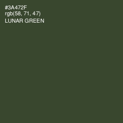 #3A472F - Lunar Green Color Image