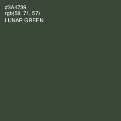 #3A4739 - Lunar Green Color Image