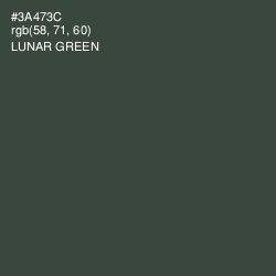 #3A473C - Lunar Green Color Image