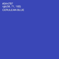 #3A47B7 - Cerulean Blue Color Image