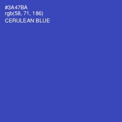 #3A47BA - Cerulean Blue Color Image