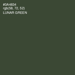 #3A4834 - Lunar Green Color Image