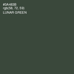 #3A483B - Lunar Green Color Image