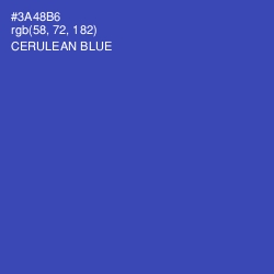 #3A48B6 - Cerulean Blue Color Image