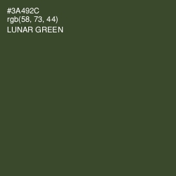 #3A492C - Lunar Green Color Image