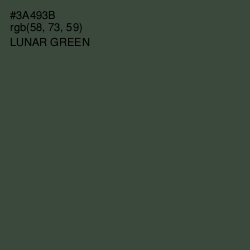 #3A493B - Lunar Green Color Image