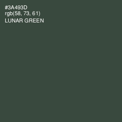 #3A493D - Lunar Green Color Image