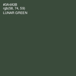 #3A4A3B - Lunar Green Color Image