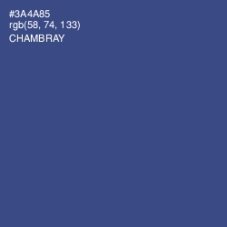 #3A4A85 - Chambray Color Image