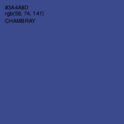 #3A4A8D - Chambray Color Image