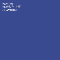 #3A4A91 - Chambray Color Image