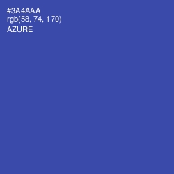 #3A4AAA - Azure Color Image