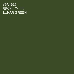 #3A4B26 - Lunar Green Color Image