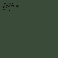 #3A4B39 - Lunar Green Color Image