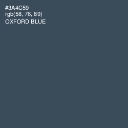 #3A4C59 - Oxford Blue Color Image