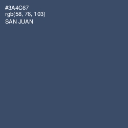 #3A4C67 - San Juan Color Image