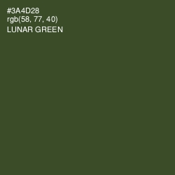 #3A4D28 - Lunar Green Color Image