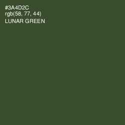 #3A4D2C - Lunar Green Color Image