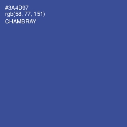 #3A4D97 - Chambray Color Image