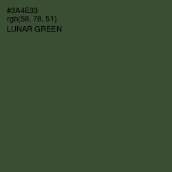 #3A4E33 - Lunar Green Color Image