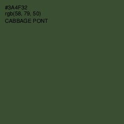 #3A4F32 - Cabbage Pont Color Image