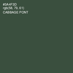 #3A4F3D - Cabbage Pont Color Image