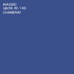 #3A508C - Chambray Color Image