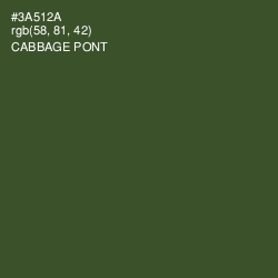 #3A512A - Cabbage Pont Color Image