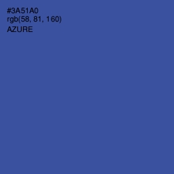 #3A51A0 - Azure Color Image