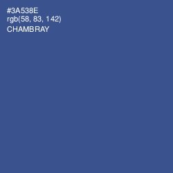 #3A538E - Chambray Color Image