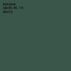 #3A564A - Mineral Green Color Image