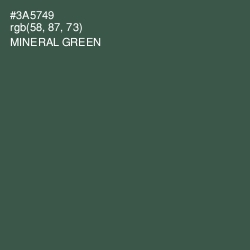 #3A5749 - Mineral Green Color Image