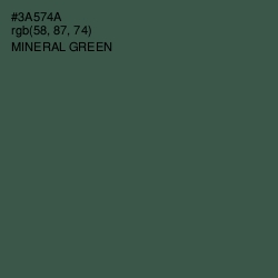 #3A574A - Mineral Green Color Image