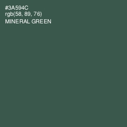 #3A594C - Mineral Green Color Image