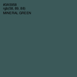 #3A5958 - Mineral Green Color Image