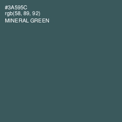 #3A595C - Mineral Green Color Image