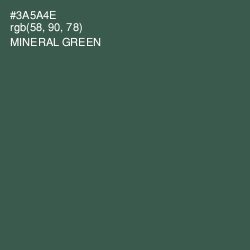 #3A5A4E - Mineral Green Color Image