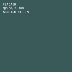 #3A5A59 - Mineral Green Color Image