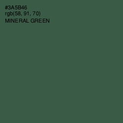 #3A5B46 - Mineral Green Color Image