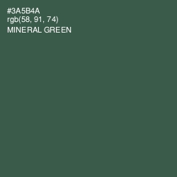 #3A5B4A - Mineral Green Color Image