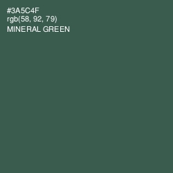 #3A5C4F - Mineral Green Color Image